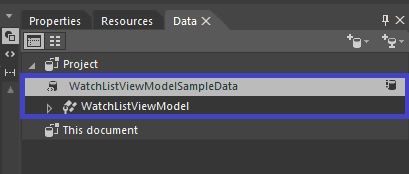 XAMLのサンプルデータは、Visual Studio 2013デザイナーで、使用することができ、そして、見ることができます。