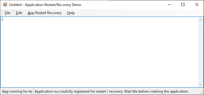 AppRestartRecoveryDemo