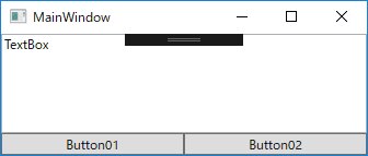 TextBoxと2つのボタンを持つウィンドウ
