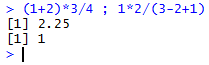 1行で複数の計算をする