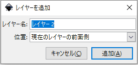 レイヤーを追加する際に、名前を指定できます。