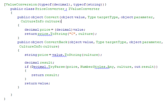 C#のコードへの色付け