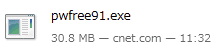ダウンロードしたファイルを実行します。