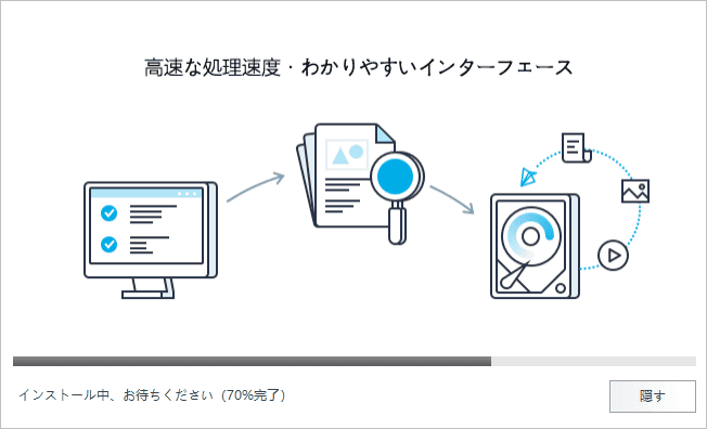 イントールが始まります。